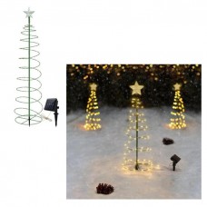 Estaca Solar Decorativa Árbol Navidad + Estrella - 85cm